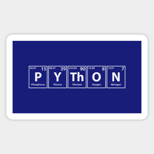 Python (P-Y-Th-O-N) Periodic Elements Spelling Magnet